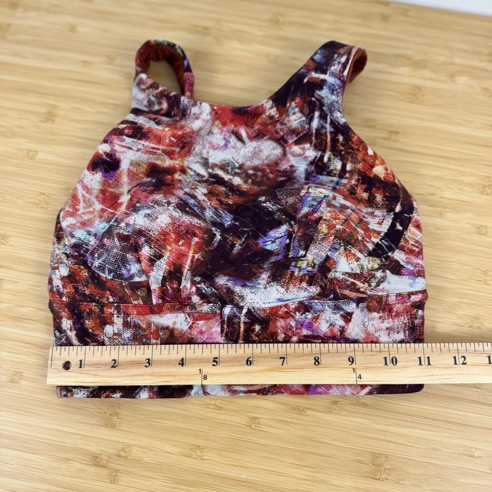 Lululemon Wunder Train Urbantricity Long Line Bra‎ Size 4 Abstract Print
